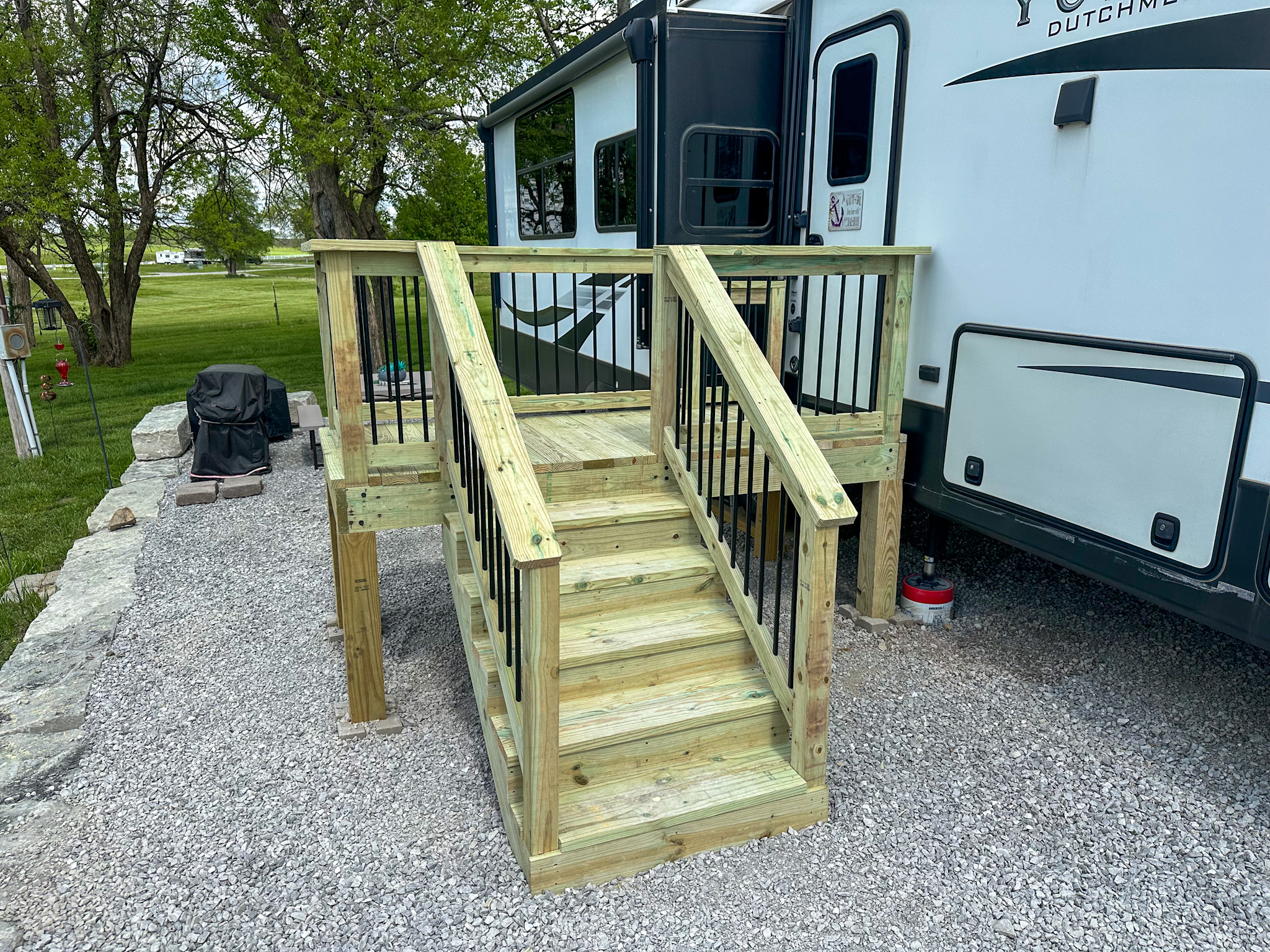 Wood RV Deck