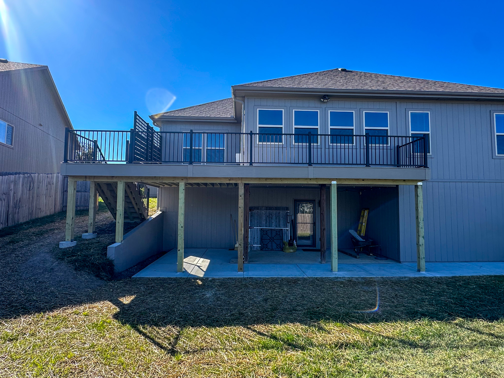 Wood Deck with Aluminum Railing